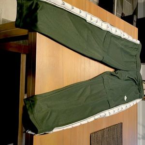 Green adidas joggers